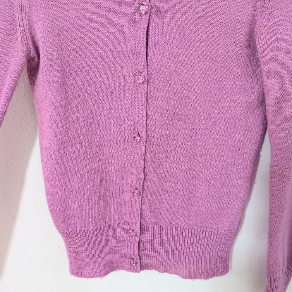 J. Crew Factory Alpaca Wool Blend Button Front Knit Cardigan Purple Size XS - Picture 4 of 8